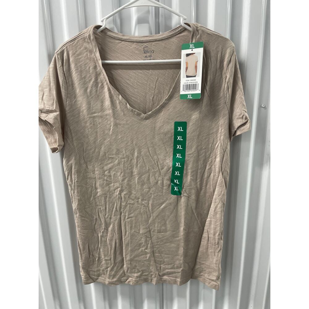 Women’s Felina V-Neck Tee color Atmosphere Size XL Made in Thailand
